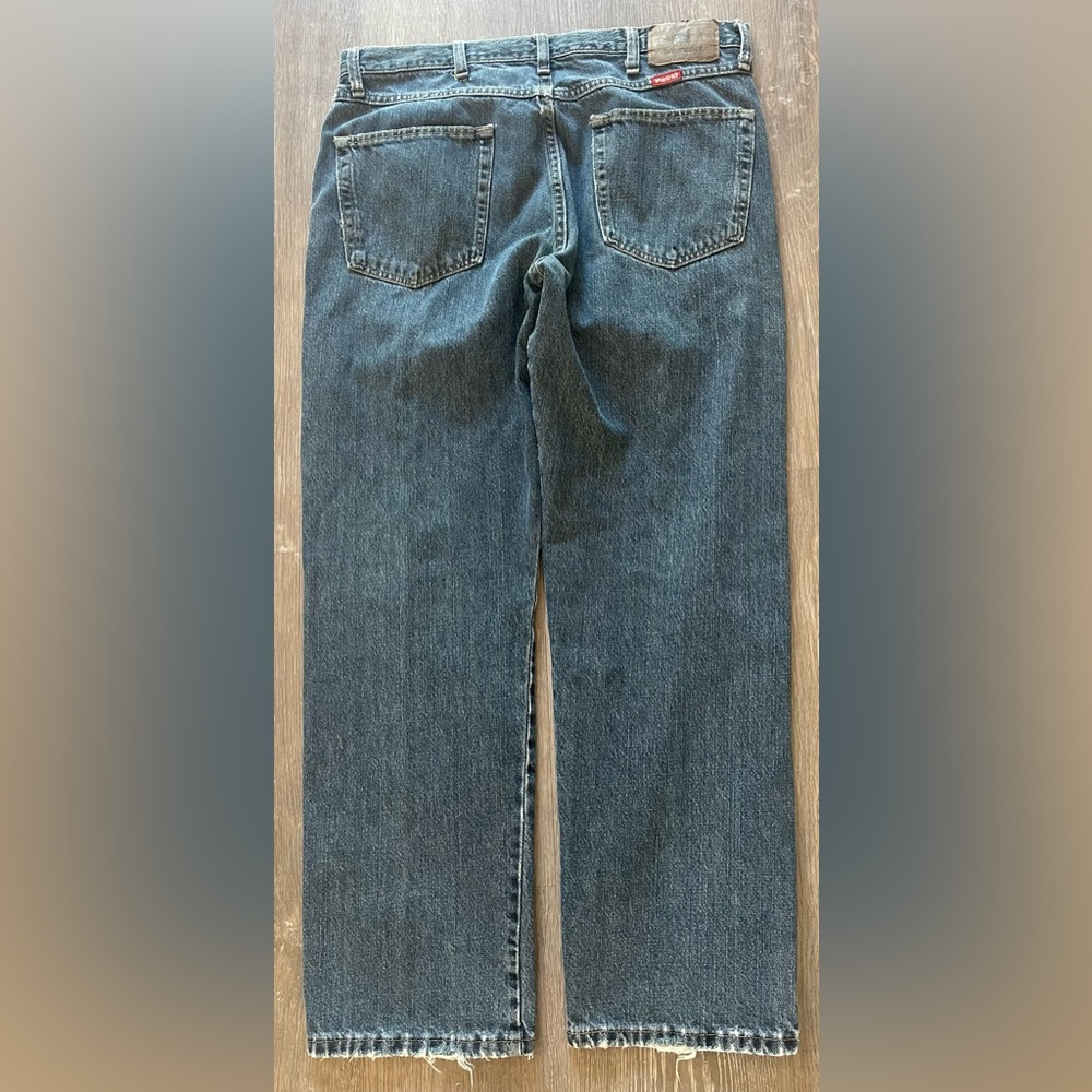 Wrangler Men's Regular Fit Jeans 34x29 Pockets 100%Cotton Blue Distressed - Picture 5 of 7